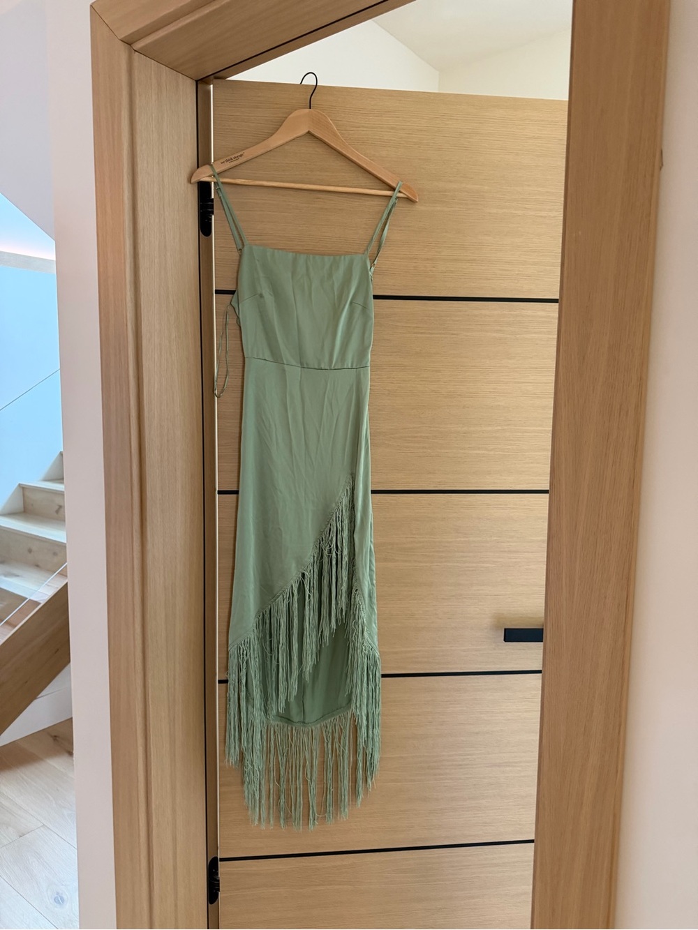 12th Tribe Dress Green with Fringe